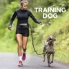 Novo conjunto de bolsa de cintura esportiva para corrida de animais de estimação transfronteiriça, coleira retrátil refletiva para passeios de cachorro ao ar livre, em estoque para atacado