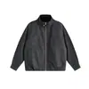 Ropa Vintage Yidao 2026 Invierno Nuevo Retro Japonés Deconstruido Desgastado Piel Sintética Cuello Alto Cálido 90 Chaqueta de Plumas de Pato Blanca