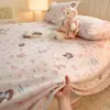 Juego de sábanas cálidas de invierno, de tres piezas, hecho de terciopelo de leche, con vellón añadido para mayor grosor, suave y cómodo, con un estampado lindo y femenino