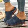 Comercio exterior transfronterizo 2026 otoño e invierno nuevo estilo para mujer talla grande suela gruesa felpa sin cordones punta cerrada mules