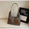 Bolsa de ombro de couro marrom Sense de alta qualidade para trabalho, bolsa tote de grande capacidade para outono e inverno, moda feminina, nova bolsa de ombro de couro marrom Sense