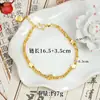 Novo Bracelete Vietnamita Banhado a Ouro Estilo Chinês com Contas da Moda, Flores, Borboletas, Trevo de Quatro Folhas e Sino para Mulheres, Joia de Luxo Leve