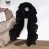 Bufanda de Encaje con Flecos Estilo Hot Girl Milenial Vintage para Mujer Japonesa de Nicho Y2K Subcultura Calentador de Cuello Decorativo en Capas Tendencia