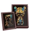 Pintura Criativa de Folha de Ouro Nezha Estilo Chinês 2024, Kit de Material de Artesanato DIY de Pintura em Folha, Produção de Pintura Decorativa para Team-Building Corporativo