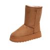 Botas de Neve com Solado Grosso para Mulheres, Novo Modelo Inverno 2026, Quentes, Forradas com Pelo, Botas de Neve de Cano Médio