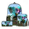 Bolsa Escolar de Minecraft de Venta Caliente, Bolso de Hombro para Estudiante, Estuche para Lápices con Dibujos Animados Impresos, Ligero, Resistente a Salpicaduras, Gran Capacidad, Juego de Tres Piezas