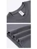 Camiseta de Algodón Puro de Cuello Redondo y Manga Larga de 220g Personalizada Color Puro Ropa de Otoño Ropa Base Ropa de Manga Larga Ropa de Clase Ropa DIY Impresión de Logo
