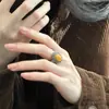 Anillo viejo de plata S925 con forma de huevo, patrón incrustado de cera de abeja, estilo Joker retro, estilo nacional, nuevo chino J12809