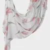 Lenço longo versátil de seda com estampa digital aquarela Bali, mais vendido na primavera e no outono, xale fino e lenço de cabeça da moda