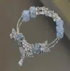 Nuevo Pulsera Geométrica de Cristal Estilo Chino para Niñas Ins Pulsera Dulce de Cuentas Rotas para Estudiantes Joyería de Moda Versátil Venta al por Mayor