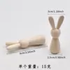 Nuevo Conejo de Madera de Pascua 2024 Marioneta de Simulación con Graffiti Adorno de Conejo de Madera Pintura DIY