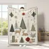 2026 Nueva Manta de Franela Navideña Personalizada Regalo Navideño Transfronterizo Manta de Reno Navideña de Amazon