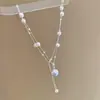 Colar de pérolas estorninho retro francês feminino luxo leve alta qualidade senso de personalidade moda requintada corrente de pescoço versátil corrente da clavícula