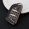 Aplicável ao Cadillac CT4CT5 XTS capa protetora macia CT6 fivela TPU capa protetora de chave de carro bolsa com borda dourada