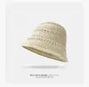 Sombrero de Paja Tejida para Mujer, Sombrero de Sol para Playa de Verano y Viajes, Sombrero de Pescador para Vacaciones, Sombrero de Sol Hueco Transpirable Fácil de Guardar