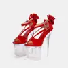 Zapatos de pasarela transfronterizos de AliExpress, zapatos modelo, zapatos de plataforma de tacón alto Huidong de Amazon para discoteca y pole dance deslumbrantes