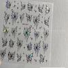 Adesivo líquido de borboleta vazada para nail art, patch de unha em relevo aurora a laser, rede de joias, adesivo aquarela explosão