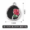 Flor de rosa de goteo de aceite individual, colgante para pulsera, collar, accesorio de charm DIY, disponible para pedidos al por mayor mixtos, directo del fabricante, transfronterizo