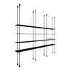 Estante Simples de Luxo Leve Rack de Armazenamento de Metal Italiano Rack de Exibição Rack de Exibição com Perfil de Alumínio Armário de Alumínio Acessórios de Suspensão
