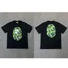 2026 Comércio Exterior Transfronteiriço Marca da Moda Bape Cabeça de Macaco Tubarão Manga Curta Peso Pesado Nova Camiseta de Verão Fornecimento Atacadista