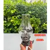 Lámpara de queroseno casera lámpara de ghee cabeza de lámpara de queroseno antigua pantalla de lámpara de vidrio verde accesorios para lámpara de aceite cabeza de lámpara atenuación recipiente para vino
