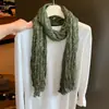 Lenço fino plissado com estampa de leopardo retrô estilo americano para mulheres, início do outono de 2026, xale longo estilo vintage, moderno