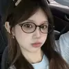 Nuevo Marco de Gafas Color Carey Retro para Mujer Estilo Coreano Gafas Ovaladas Nerd Marco Pequeño Se Puede Combinar con Marcos para Miopía