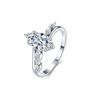 Anillo Clásico de Plata de Ley S925 con Seis Garras, Corte Marquesa de Moissanita para Mujer, Anillo de Boda de Lujo Brillante de Alta Gama al por Mayor