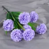 Flor de hortensia artificial de 7 cabezas flor de seda flor de plástico flor para exterior macizo de flores maceta surco para flores decoración exterior centro comercial flor decorativa