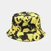 E-commerce transfronterizo venta caliente sombrero de pescador estampado con patrón de vaca nuevo para mujer sombrero de cubo de doble cara para hombre sombrero de sol de verano para exteriores