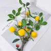 Amazon Transfronterizo 53cm Ramas de Limón Simuladas Fruta de Limón Naranja de Pie Ramas Largas y Hojas Decoración de Jarrón para Sala de Estar del Hogar