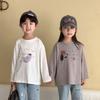 Camiseta Infantil de Manga Longa 100% Algodão Classe A Primavera e Outono Meninas Novo Estilo 2026 Caimento Solto Roupas de Outono para Meninos Tops de Bebê
