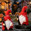 Impreso en 3D superventas transfronterizo diablo de Halloween túnica roja gnomo diablo adorno sombrero rojo adorno de enano pequeño con cuernos negros