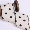 Fita de Sarja Fina com Estampa de Bolinhas Onduladas Fita para Laço DIY Acessórios de Cabelo Gravata Sapatos Flor Chapéu de Palha Cinto com Estampa de Bolinhas Florais