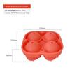 Jiahuimei bandeja de gelo de silicone com 4 furos e 6 furos, forma de gelo redonda com 8 bandejas de gelo grandes, caixa de gelo com tampa em estoque