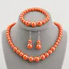 Collar de perlas, pendientes, pulsera, conjunto de tres piezas, personalidad, temperamento, accesorios sencillos, moda, viajero, collar de diamantes.