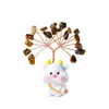 Grava de Cristal Natural Árbol de Cristal de los Doce Signos del Zodíaco Adornos Árbol de la Fortuna Amatista Rosa Adornos Pequeños Auspiciosos Creativos
