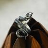 Anillo de Moda para Hombre de Acero de Titanio con Serpiente del Zodíaco Enrollada Año del Zodíaco Serpiente 2025 Este Año de la Vida Anillo de Dedo Simple Avanzado