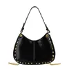 Bolso de Cadena Transfronterizo para Mujer Nicho Ins Motocicleta Punk Tendencia Genial Versátil Hombro Axila Bolso de Viaje para Dama