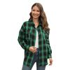 Amazon Venta Caliente Transfronteriza Tallas Grandes Camisas de Botones a Cuadros de Manga Larga para Mujer en Todos los Colores y Tallas Tops y Chaquetas