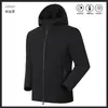 Jaqueta softshell masculina com capuz, quente e à prova de vento, jaqueta para esportes ao ar livre, leve, respirável, modelo com tecnologia de isolamento térmico