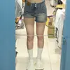 Shorts de Mezclilla Vintage para Mujer, Estilo Delgado de Verano, Elásticos, Tallas Grandes, Adelgazantes, Petite, Talla Grande, Cuerpo en Forma de Pera, Hot Pants de Línea A