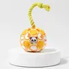 Brinquedo para Gato Bola Elástica Varinha com Penas para Roer Dentes, Autoentretenimento e Alívio do Tédio, Bola de Borracha de Futebol Basquete Brinquedo para Gato