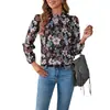2024 Novo Top Casual Feminino com Gola Redonda e Estampa Floral - Estação Independente da Amazon Europeia e Americana Transfronteiriça