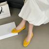 Sapatos Femininos de Tamanho Grande para Cruzamento de Fronteiras, Sapatilhas de Boca Rasa, Temperamento Gentil Feminino, Estilo Fada, Sapatos com Laço na Parte de Trás, Sapatilhas para Noite, Estilo Francês