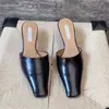 Mules sencillos lisos sin cordones, nueva tendencia 2026 para mujer para exteriores, sandalias doradas de tacón fino con punta cuadrada