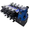 Banco de Válvulas de Control Direccional Electromagnéticas de 6 Puertos y 4 Vías con Rebose Automatización Hidráulica Máquina de Presión de Aceite Hidráulico Distribuidor Configurable de Múltiples Vías