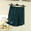 Shorts Femininos de Modal para o Verão, Cintura Alta, Emagrecedor, Adequado para Uso ao Ar Livre, Pijama para Dormir em Casa, Tamanho Plus, Casual, Solto, Saia-Calça Fina, Calças de Pernas Largas