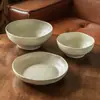 Juego de Cuenco y Plato de Cerámica Japonesa Estilo Retro Vajilla Mate Venta al por Mayor Cuenco Plato Plato para el Hogar Cuenco Redondo Plato para Platos Cuenco para Sopa