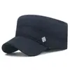 Gorro Plano Cálido de Lana Twill con Forro de Borrego, Estilo Nuevo de Invierno para Hombres de Mediana Edad y Mayores, Protector de Oídos, Resistente al Viento, de Algodón para Exteriores